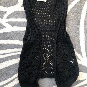 Black knit vest